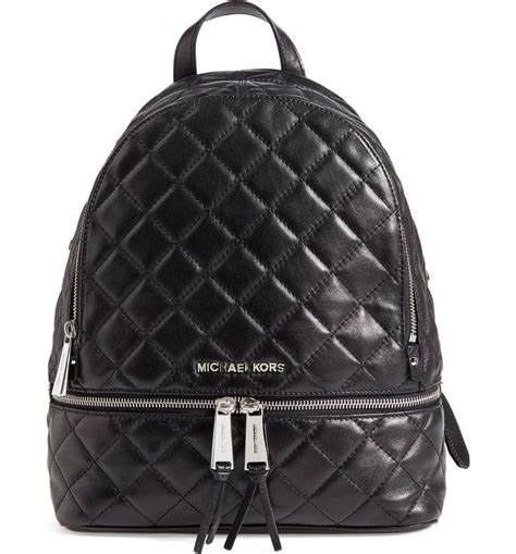 michael kors quilted backpack black|michael kors small black handbag.